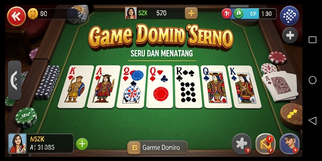 Tampilan gameplay seru dari 5ZK yang menampilkan aksi domino.