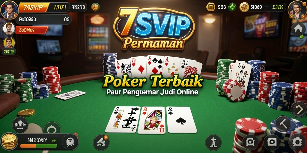 Screenshot gameplay Poker di 7SVIP dengan suasana permainan yang menyenangkan.