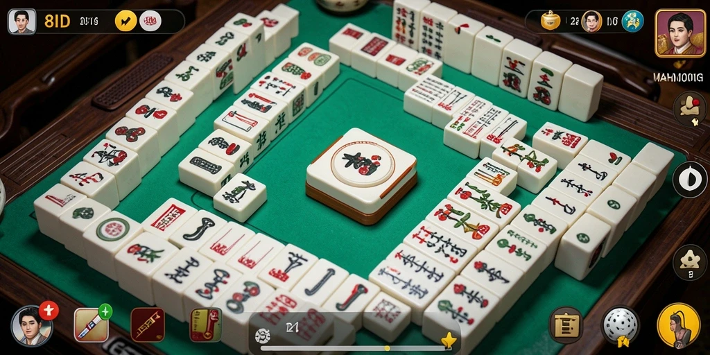Screenshot 8ID menampilkan aksi permainan Mahjong yang seru.