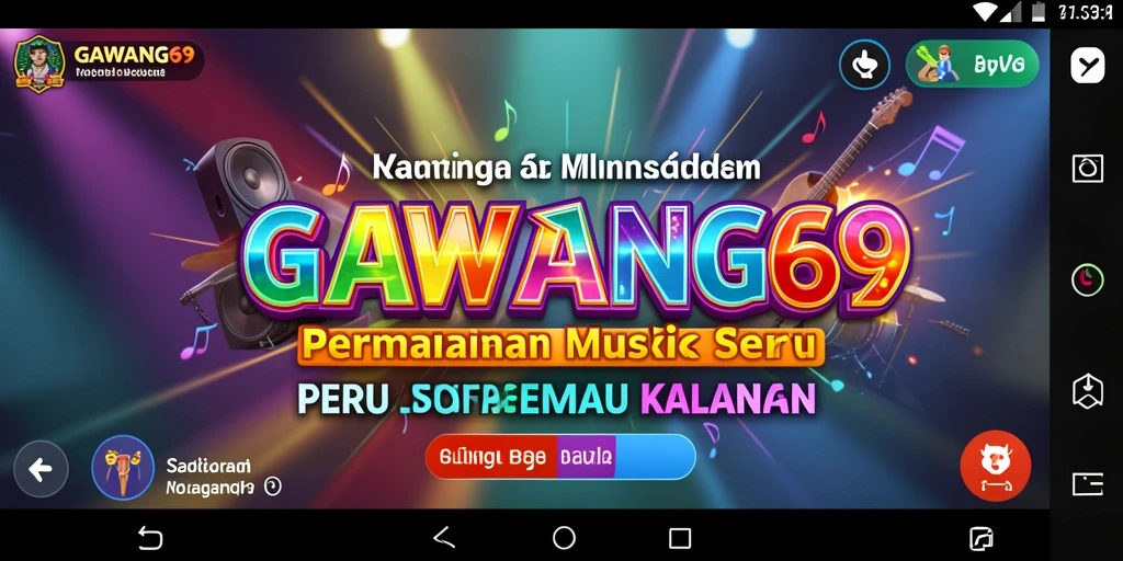 Screenshot GAWANG69 menunjukkan gameplay musik yang seru dan interaktif.