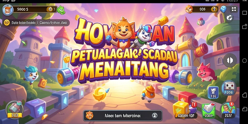 Screenshot H03 menunjukkan karakter menghadapi rintangan dalam gameplay Arcade.