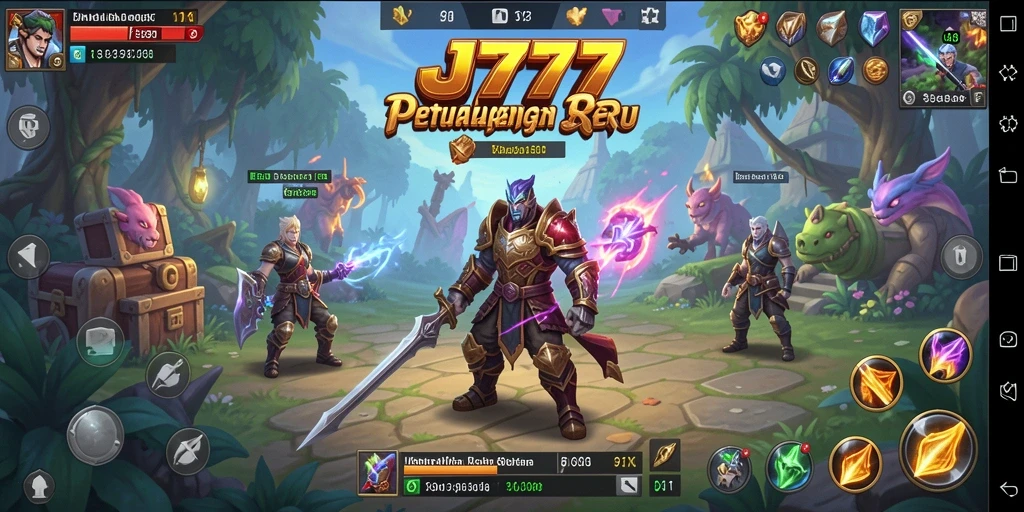Tangkapan layar menampilkan gameplay seru JT777 yang penuh aksi RPG.