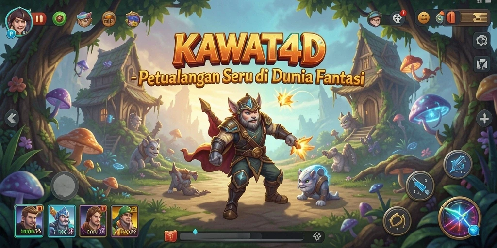 Tangkapan layar KAWAT4D menampilkan gameplay petualangan yang seru dan mendebarkan.