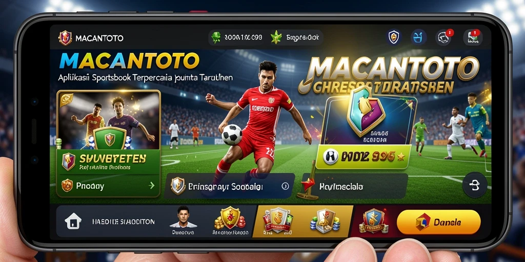 Tampilan antarmuka pengguna MACANTOTO yang menarik untuk taruhan olahraga.