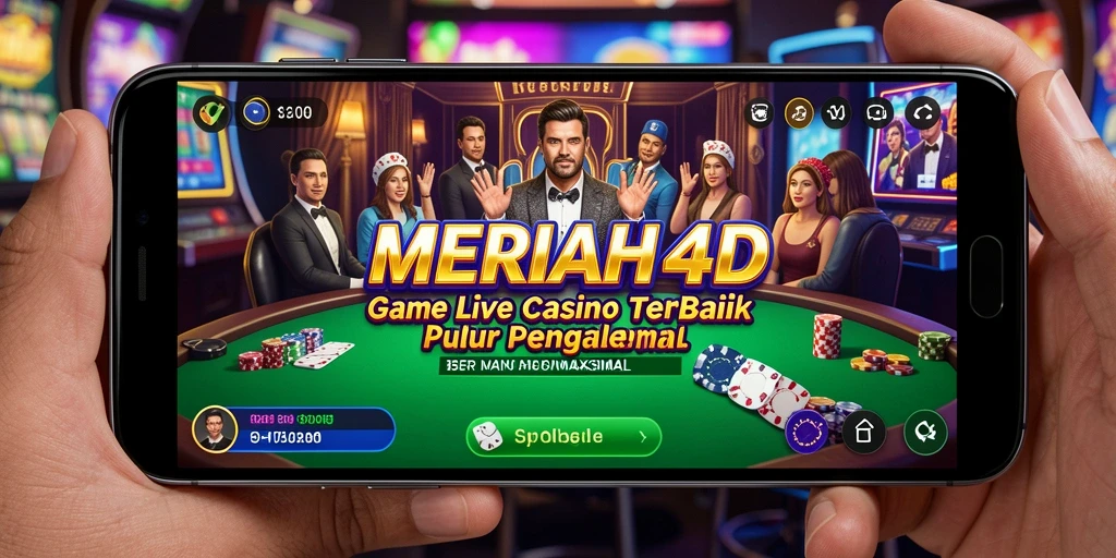 Tampilan gameplay Live Casino yang menarik di MERIAH4D.