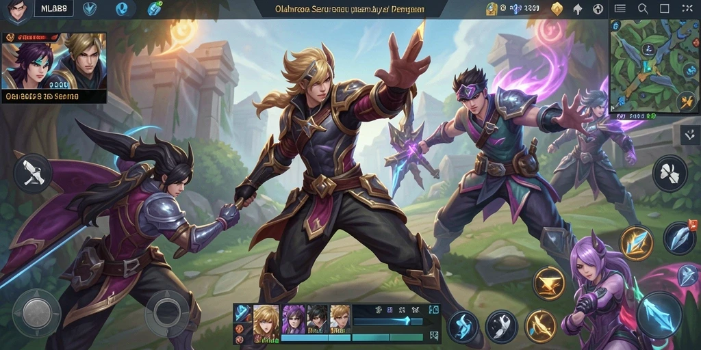 Screenshot gameplay MLBB8 menunjukkan aksi olahraga yang mendebarkan.