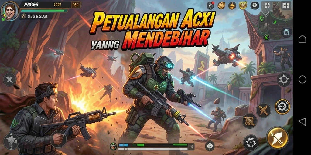 Tampilan gameplay PGG68 yang mendebarkan dalam aksi.