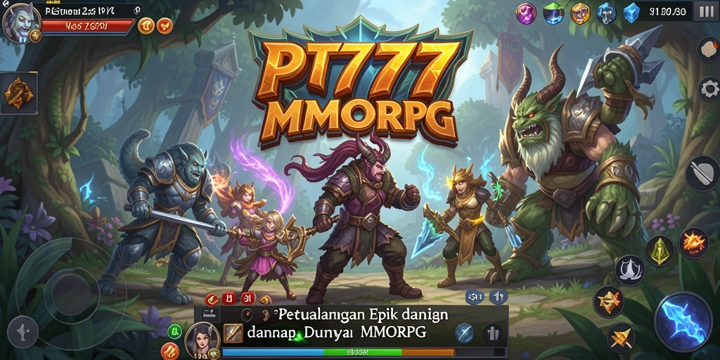 Tampilan gameplay seru PT777 dalam dunia MMORPG yang menawan.