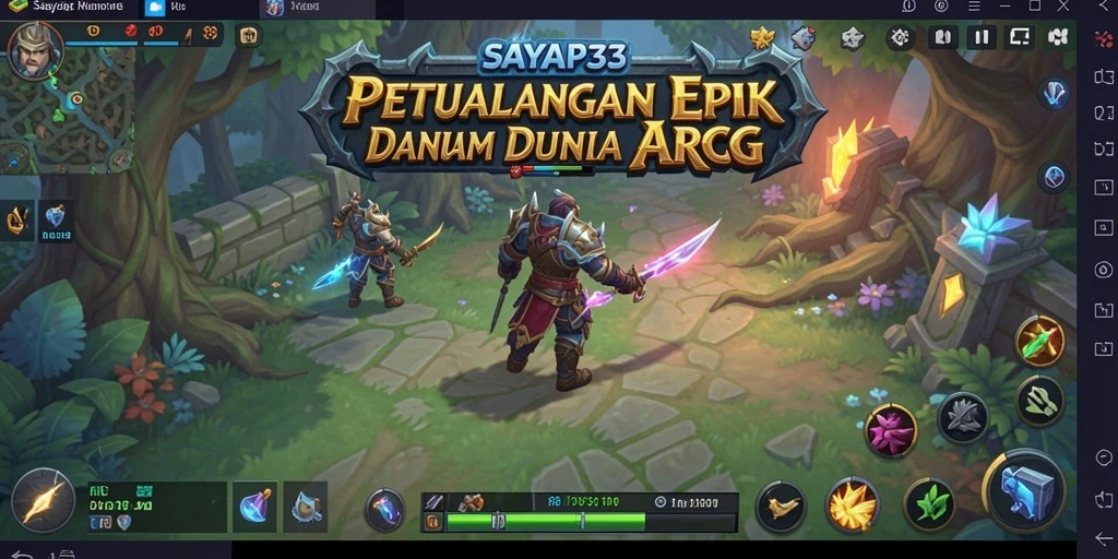Tangkapan layar gameplay SAYAP33 menampilkan aksi pertarungan yang intens.