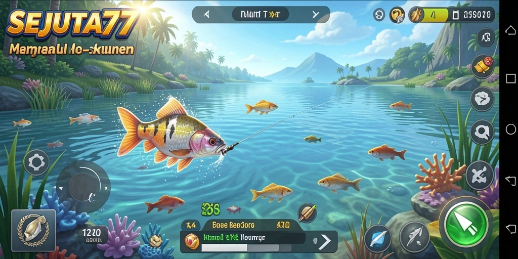 Tampilan gameplay SEJUTA77 yang menarik dan penuh aksi memancing.