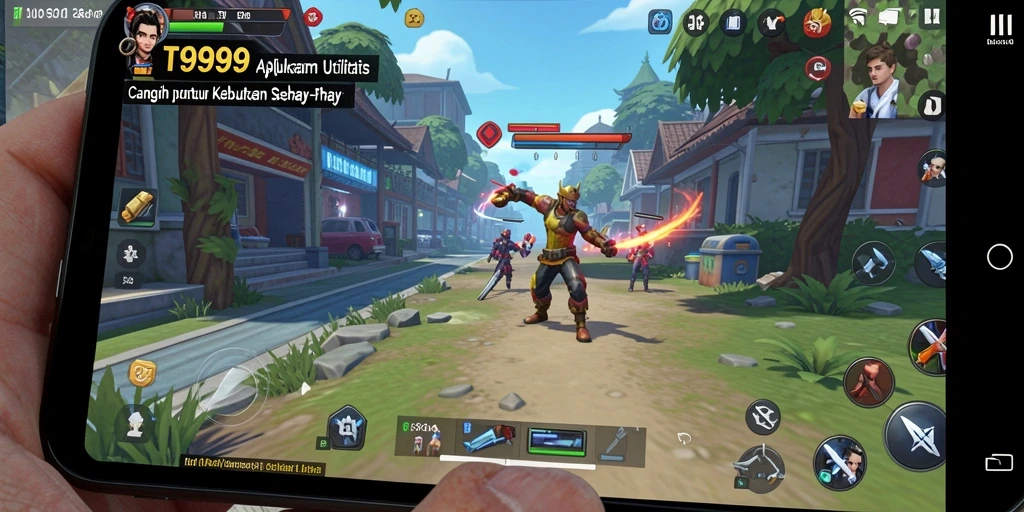 Screenshot aplikasi T9999 menunjukkan fitur utilitas yang canggih.
