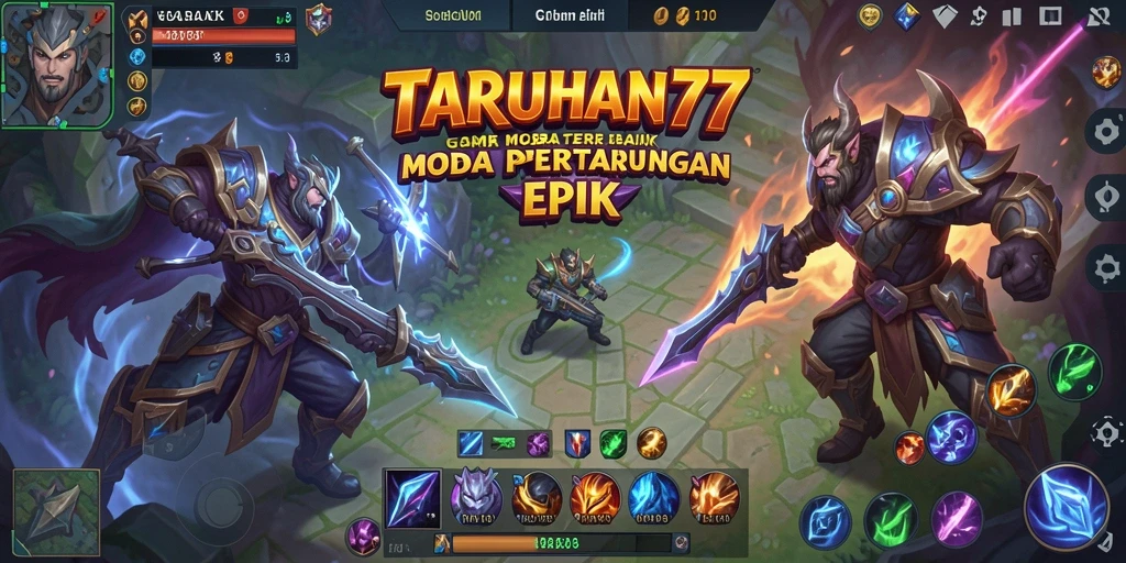 Screenshot gameplay TARUHAN77 menampilkan aksi seru dalam pertempuran tim.