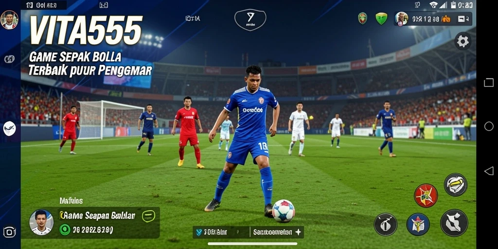 Screenshot dari gameplay VITA555 yang menampilkan aksi yang mendebarkan di lapangan.