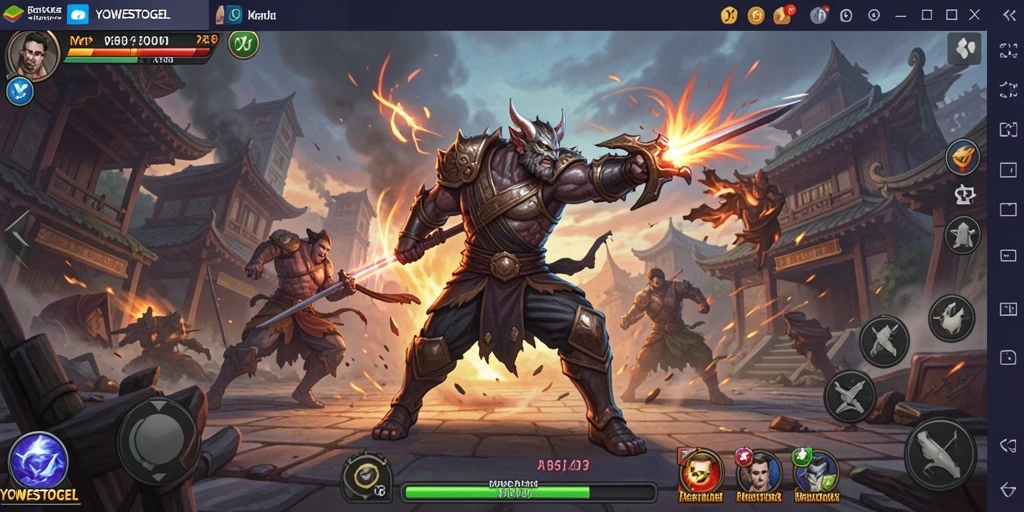 Gameplay seru dan aksi pertarungan di YOWESTOGEL