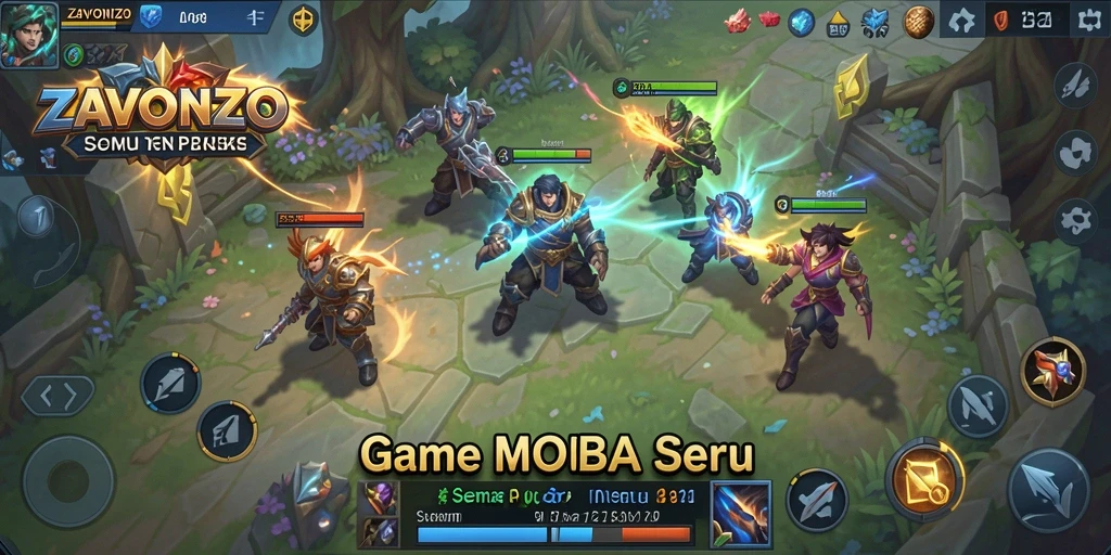 Gameplay intens dengan pertarungan tim di ZAVONZO.